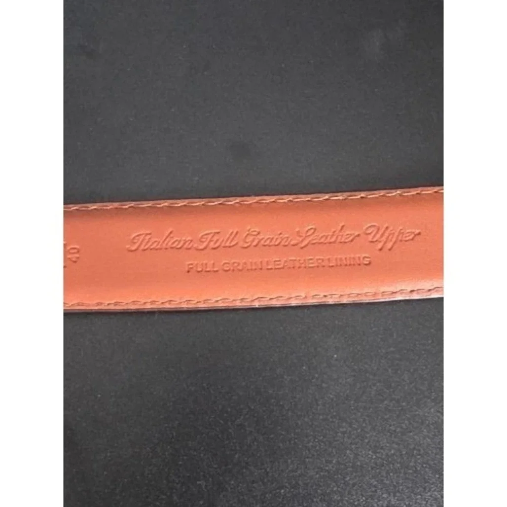 Cremieux Mens‎ Italian Full Grain Leather Belt Brown Sz 40 Dress Casual Workwear